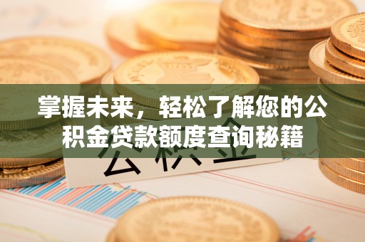 会昌掌握未来，轻松了解您的公积金贷款额度查询秘籍